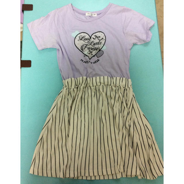 しまむら(シマムラ)のkidsコーデ 2点セット キッズ/ベビー/マタニティのキッズ服女の子用(90cm~)(その他)の商品写真