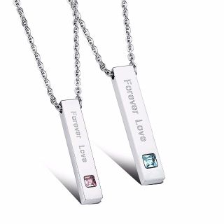 【売れ筋】 ２個セット ペアルック カップル ペアネックレス 送料込み(ネックレス)