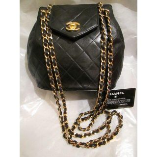 シャネル(CHANEL)の正規品　CHANEL　シャネル黒ラムマトラッセショルダーバック(ショルダーバッグ)