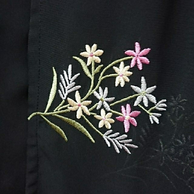 Apuweiser-riche 花柄 刺繍 ガウン ブラック 1
