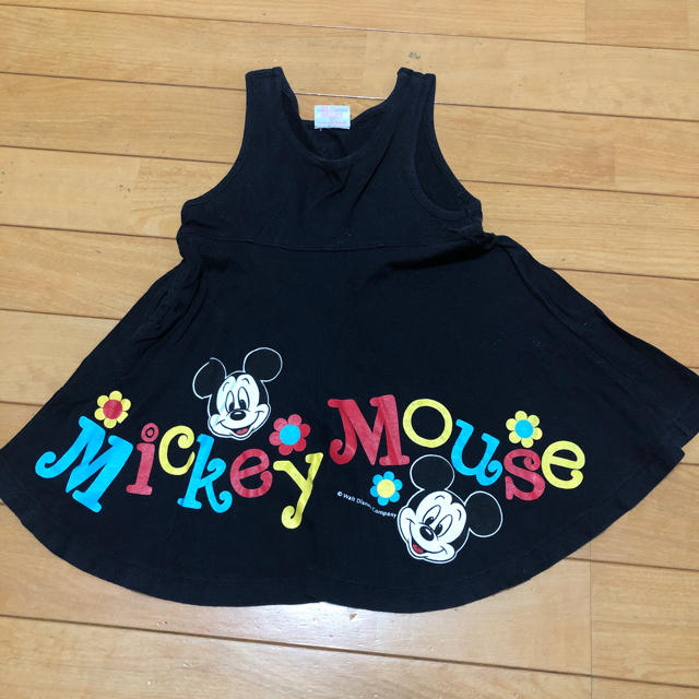 Disney(ディズニー)のレトロミッキー ワンピース キッズ/ベビー/マタニティのキッズ服女の子用(90cm~)(ワンピース)の商品写真