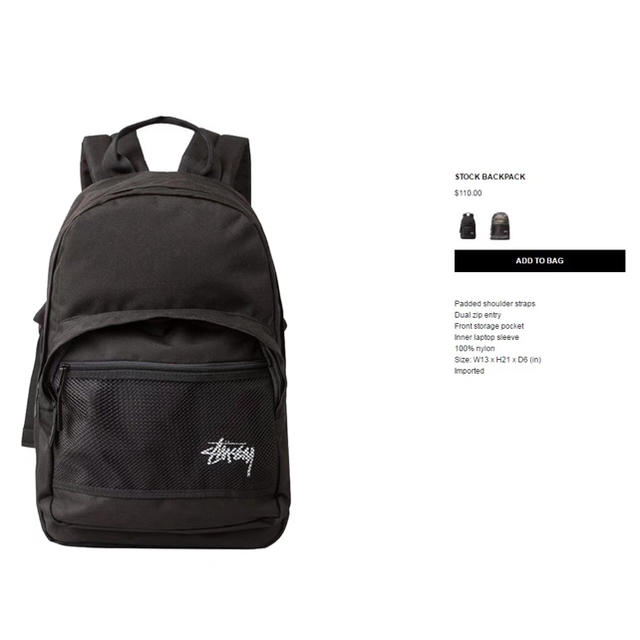 STUSSY - STUSSY リュック 新品 正規品の通販 by Alice's shop ...