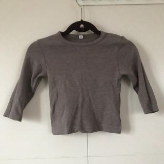 ムジルシリョウヒン(MUJI (無印良品))の★無印 キッズ ブラウンベージュ 80 コットン100%. カットソー(Ｔシャツ)