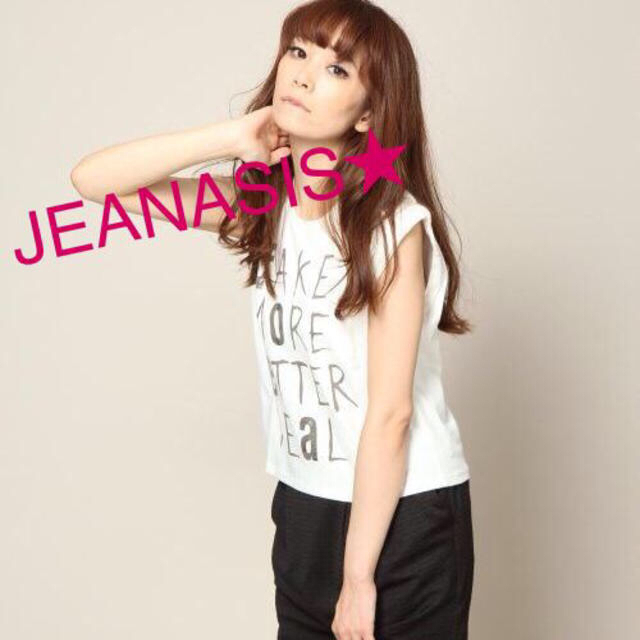 JEANASIS(ジーナシス)のハクプリントノースリーブ☆ レディースのトップス(カットソー(半袖/袖なし))の商品写真