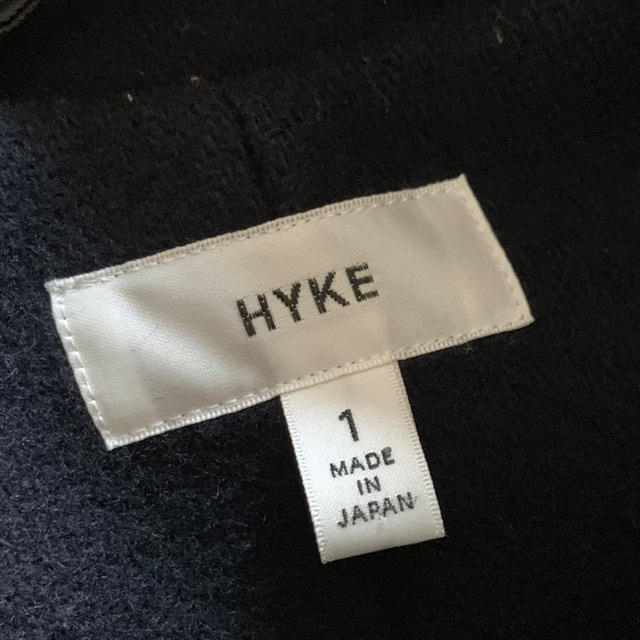 HYKE(ハイク)のHYKE ダッフルコート ネイビー レディースのジャケット/アウター(ダッフルコート)の商品写真