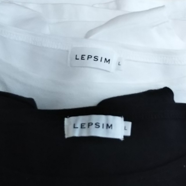 LEPSIM(レプシィム)のLEPSIM ベーシックＭＶＳプルオーバーＬＳ ホワイト、ブラック２枚セット レディースのトップス(Tシャツ(長袖/七分))の商品写真