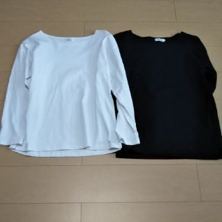 レプシィム(LEPSIM)のLEPSIM ベーシックＭＶＳプルオーバーＬＳ ホワイト、ブラック２枚セット(Tシャツ(長袖/七分))