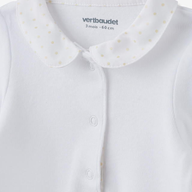 PETIT BATEAU(プチバトー)の【美品】フランスブランド vertbaudet 丸襟ロンパース 18m81cm キッズ/ベビー/マタニティのベビー服(~85cm)(ロンパース)の商品写真