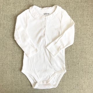 プチバトー(PETIT BATEAU)の【美品】フランスブランド vertbaudet 丸襟ロンパース 18m81cm(ロンパース)