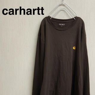 カーハート(carhartt)の【 carhartt 】ワンポイント ロング Tシャツ ブラウン Lサイズ(Tシャツ/カットソー(七分/長袖))