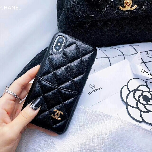 iPhone - CHANEL iPhoneケースカバー ブラックの通販 by 山下's shop｜アイフォーンならラクマ