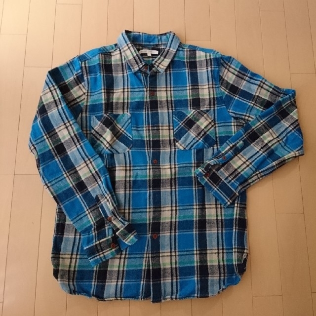BROWNY(ブラウニー)のブルー チェック ネルシャツ メンズのトップス(シャツ)の商品写真