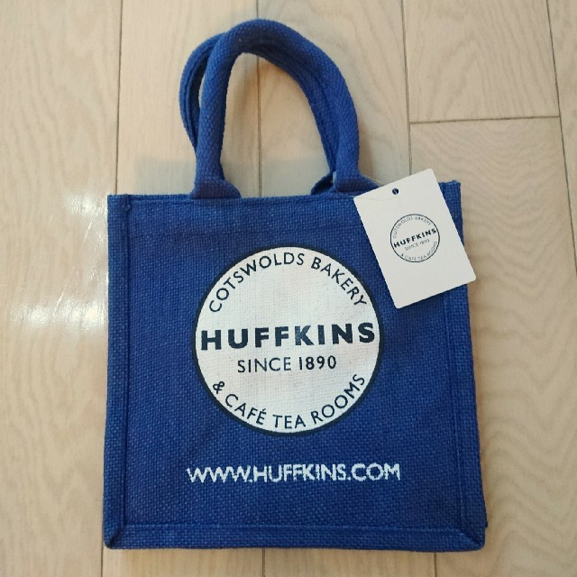 Harrods(ハロッズ)のハフキンス huffkins エコバッグ M ブルー ジュートバッグ 新品 レディースのバッグ(エコバッグ)の商品写真