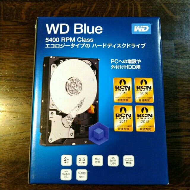 WD Blue 4TB 3.5インチ内蔵HDD WD40EZRZ-RT2