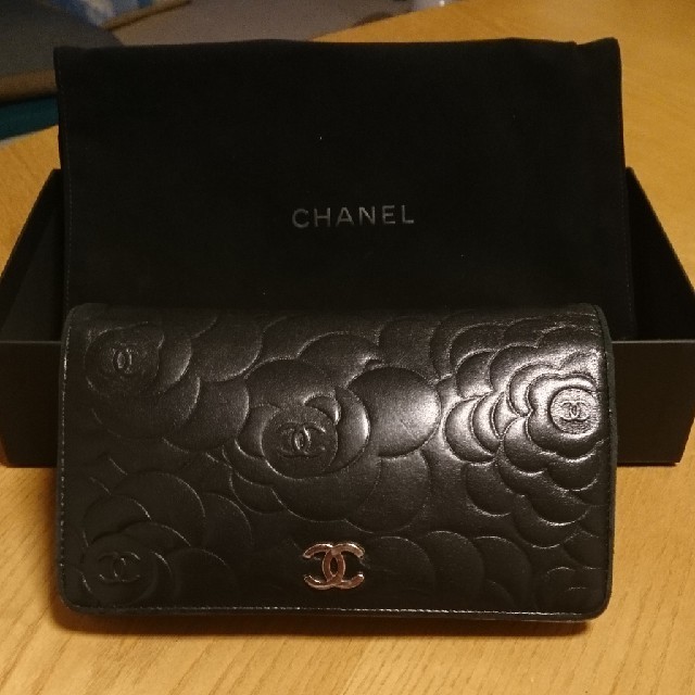 CHANELカメリア長財布☆確実正規品