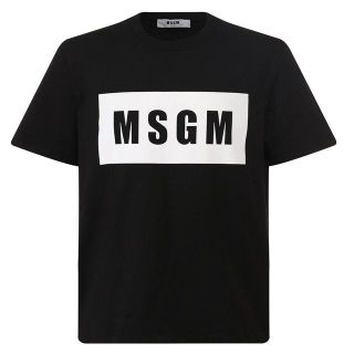 エムエスジイエム(MSGM)のMSGM エムエスジーエム ボックスロゴプリントTシャツ BLK-XL(Tシャツ/カットソー(半袖/袖なし))