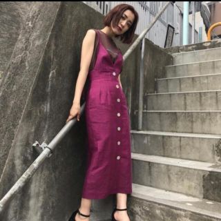 スライ(SLY)のLINEN MIDI JUMPER SK(ロングワンピース/マキシワンピース)