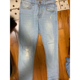 ザラ(ZARA)の【美品】ZARA ストレッチデニム オレンジステッチ 30インチ スキニー(デニム/ジーンズ)