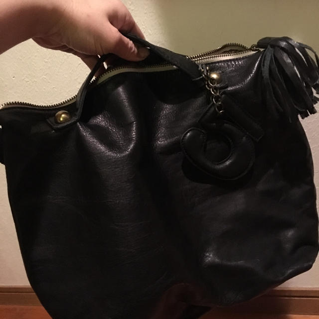 本革2wayバッグブラック レディースのバッグ(ショルダーバッグ)の商品写真