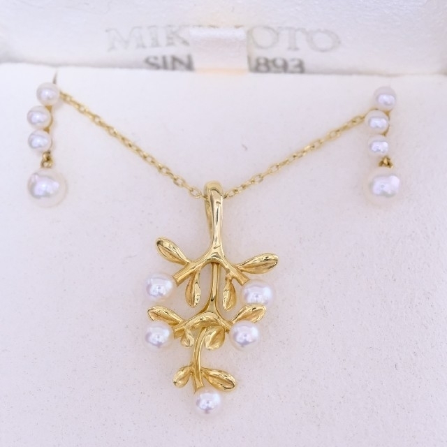 値下げ‼️ミキモト  18K パールネックレス  ピアスセット MIKIMOTO