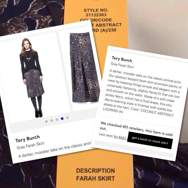 Tory Burch(トリーバーチ)の新品✨Tory B.エレガントスカート♡ レディースのスカート(ひざ丈スカート)の商品写真