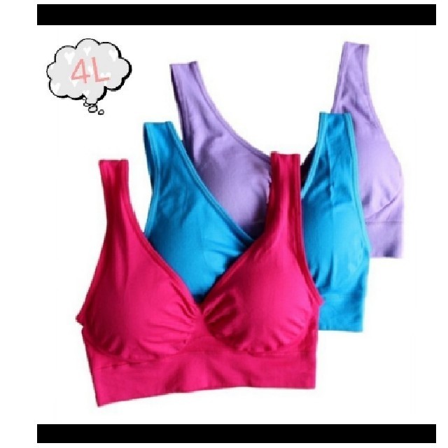 ジニエブラ　4L　ビビッドカラー レディースの下着/アンダーウェア(ブラ)の商品写真