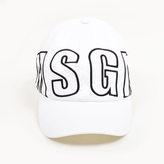 MSGM メンズ ホワイトロゴキャップ