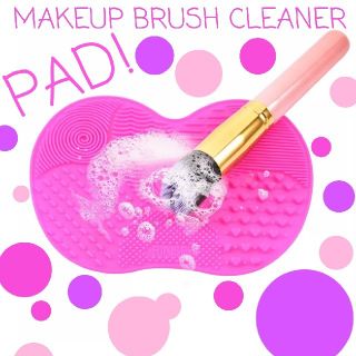 💗MAKEUP BRUSH CLEANER PAD💗# HOT PINK(チーク/フェイスブラシ)