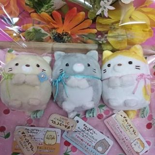すみっコぐらし ねこ ねこのきょうだい てのり ぬいぐるみ 3コセット