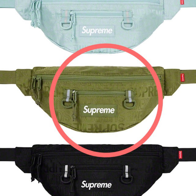 ウエストポーチsupreme シュプリーム ウエストポーチ waist bag カーキ