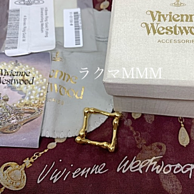 Vivienne Westwood(ヴィヴィアンウエストウッド)の《専用》新品 ヴィヴィアン 未使用  ボーン リング ゴールド M レディースのアクセサリー(リング(指輪))の商品写真