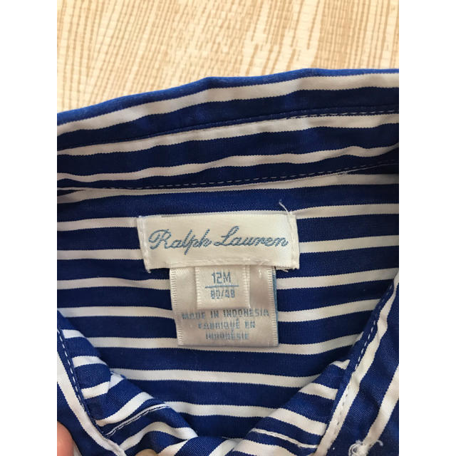 POLO RALPH LAUREN(ポロラルフローレン)のラルフローレン ストライプシャツ 80 キッズ/ベビー/マタニティのベビー服(~85cm)(シャツ/カットソー)の商品写真