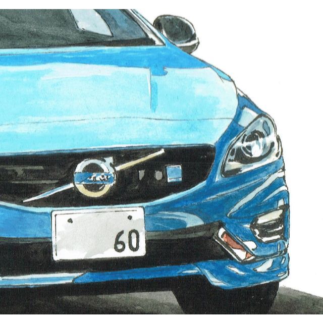 Volvo - GC-1067ボルボV60/240 SW限定版画直筆サイン額装○作家 Volvo - GC-1067ボルボV60/240 SW限定版画直筆サイン額装○作家