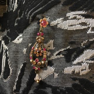 レネレイド(Les Nereides)のMichal Negrin ミハエルネグリン ロングピアス ピンク片耳(ピアス)