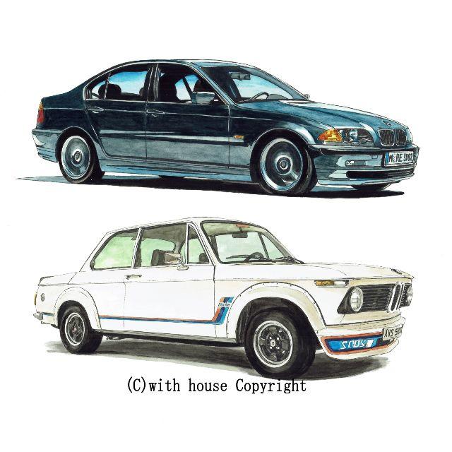 GC-1070 BMW 325i/2002限定版画直筆サイン額装●作家平右ヱ門 1