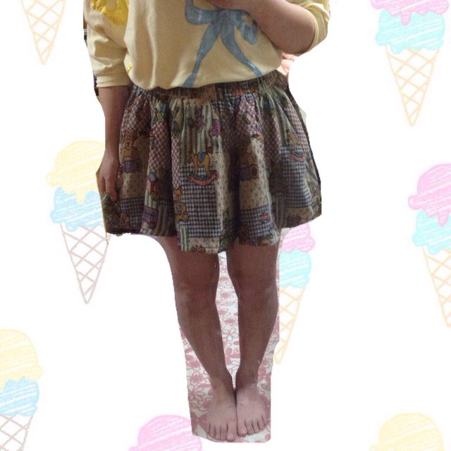 くま柄スカート レディースのスカート(ミニスカート)の商品写真
