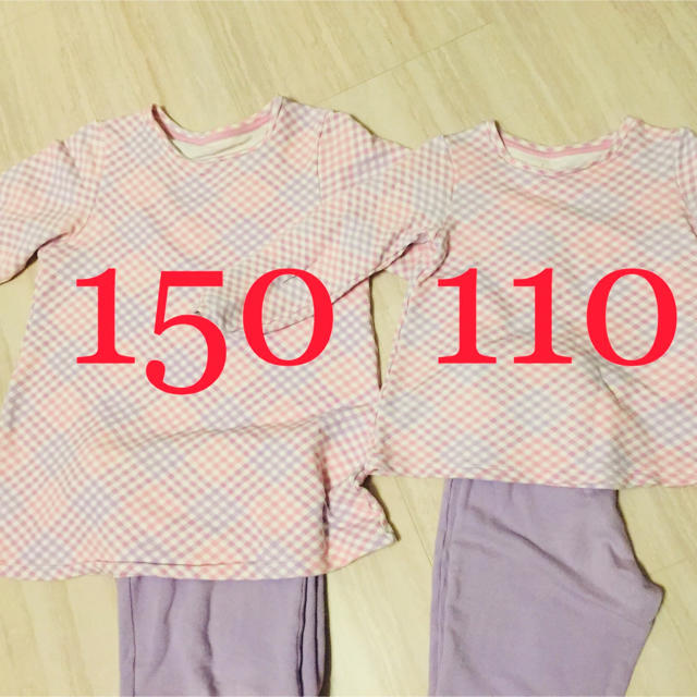 UNIQLO(ユニクロ)のきみはむ様専用 UNIQLO スウェット 150 キッズ/ベビー/マタニティのキッズ服女の子用(90cm~)(パジャマ)の商品写真