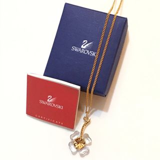 スワロフスキー(SWAROVSKI)の未使用 SWAROVSKI スワロフスキー 四葉のクローバー ネックレス クリア(ネックレス)