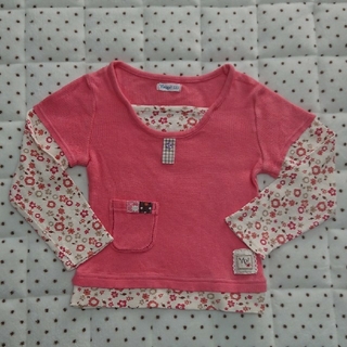 キムラタン(キムラタン)のヨッピー トップス 
ピンク花柄110サイズ
(Tシャツ/カットソー)