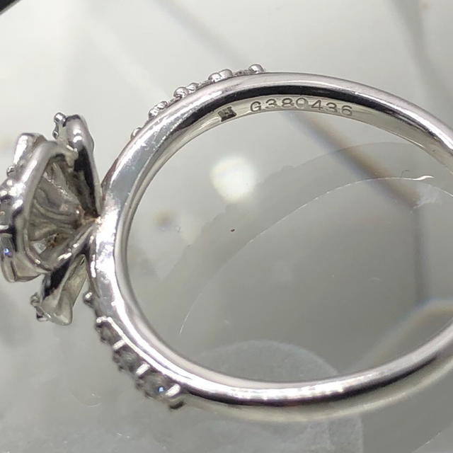 PT950 バラ ダイヤモンド リング 6号 プラチナリング(指輪)