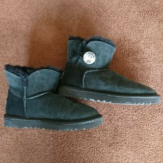 アグ(UGG)のUGG ミニベイリー ムートンブーツ ショート ビジュー ブラック 23.0(ブーツ)