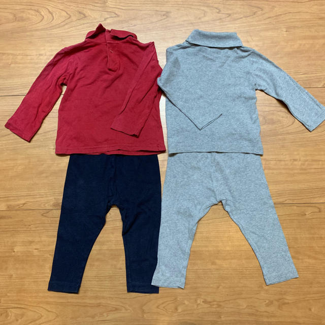 PETIT BATEAU(プチバトー)のプチバトー 18m/81センチ  カットソー2点＆レギンス2点セット キッズ/ベビー/マタニティのベビー服(~85cm)(シャツ/カットソー)の商品写真