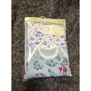 ユニクロ(UNIQLO)のクルーネックボディ(長袖)2P  ダンボ(肌着/下着)