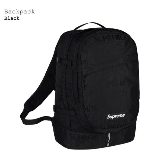 supreme Backpack 黒 supreme 19ss バックパック