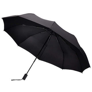折りたたみ傘 男女兼用 黒 台風対応 相合い傘可能 軽量 撥水加工(傘)