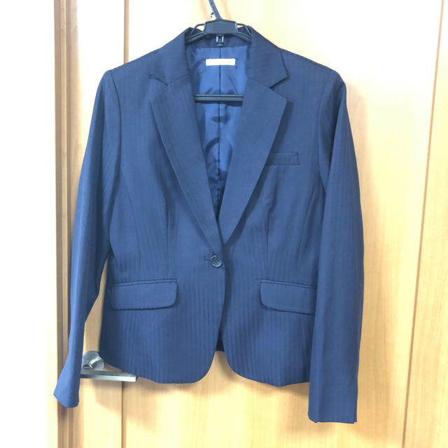ニッセン(ニッセン)の15号紺ストライプ織柄スーツ  レディースのフォーマル/ドレス(スーツ)の商品写真