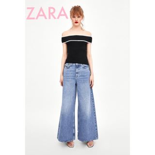 ザラ(ZARA)のsale!新品タグ付☆ZARAザラ☆パイピング入リブ編みカットソー(カットソー(半袖/袖なし))