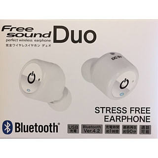 ワイヤレスイヤホン ホワイト Bluetooth ２機同時充電(ヘッドフォン/イヤフォン)