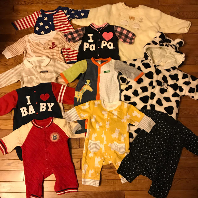 carter's(カーターズ)のぽくて2779さん専用♡男の子ロンパース ジャンプスーツ11着まとめ売り♡ キッズ/ベビー/マタニティのベビー服(~85cm)(ロンパース)の商品写真