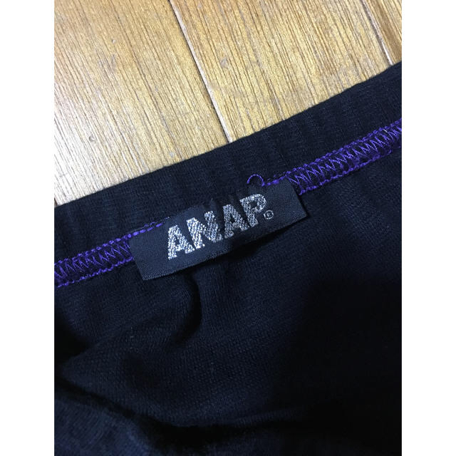 ANAP(アナップ)の【ANAP】難あり★ロゴベアトップ★黒×紫F レディースのトップス(ベアトップ/チューブトップ)の商品写真